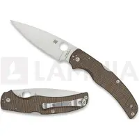 Spyderco Couteau pliant Native Chief Brown Canvas Micarta CPM CRU-WEAR