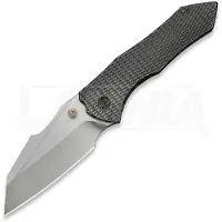 We Knife Couteau pliant High-Fin XL, Diamond Pattern Polished Ti, Satin