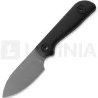 Kunwu Knives Couteau Stiffy P. - Stonewashed - Micarta, noir
