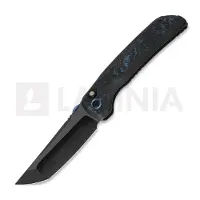 Kizer Cutlery Couteau pliant Mithril, DLC Ultra Titanium & Blue FatCarbon