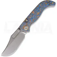 Vosteed Couteau pliant Naga - Stonewash - Ocean Micarta, bleu