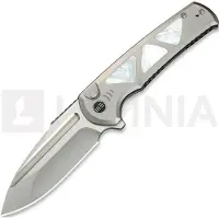 We Knife Couteau pliant Sylox, Gray Ti/Mother Of Pearl, Satin