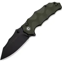 CIVIVI Couteau pliant Natterjack, Milled OD Green G10, Black Stonewash