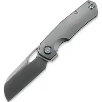 Kunwu Knives Couteau pliant S-Tao II - Satin - Titanium, Orange Peel Texture