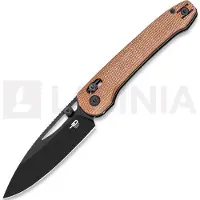 Bestech Couteau pliant Cobber - Black PVD - Micarta, brun
