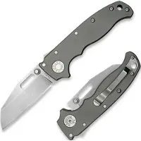 Demko Knives Couteau pliant AD 20.5 Smooth Titanium 20CV, Shark Foot