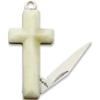 Rough Ryder Couteau pliant Cross Knife White Smooth Bone