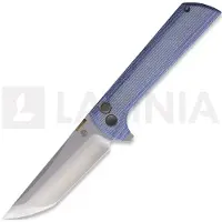 North Mountain Blade Couteau pliant Chop 2 Button Lock Blue Micarta