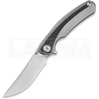 Bestech Couteau pliant Sambac - Stonewash + Satin - Titanium + Marble CF