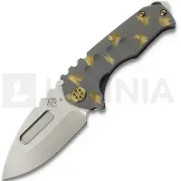 Medford Couteau pliant Genesis T S45VN Tumbled DP, Cement/Bronze "Birds of Paradise"