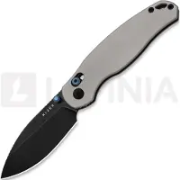 Kizer Cutlery Couteau pliant Phoca CD 14C28N, Gray Aluminum, Black Stonewash