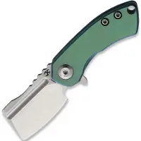 Kansept Knives Couteau pliant Mini Korvid Linerlock Green Anodized Ti