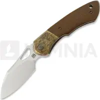 Olamic cutlery Couteau pliant WhipperSnapper BL, Antique Titanium & Vintage Micarta