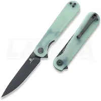 Bestechman Couteau pliant Flick - PVD - G10, jade