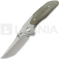 Mechforce Couteau pliant Barker Collab Hokkaido, OD Green Micarta