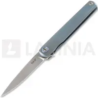 MKM-Maniago Knife Makers Couteau pliant Flame Drop Point. blue anodized sandblasted
