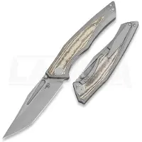 Bestech Couteau pliant Togatta - Blastwash - Titanium, Canvas Micarta, vert