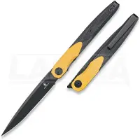 Bestechman Couteau pliant Lanza - Blackwash - G10, jaune, noir