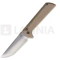 North Mountain Blade Couteau pliant Chop 2 Button Lock Tan Micarta