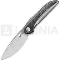 Bestech Couteau pliant Senu - Satin + Stonewash - Titanium w/Marble CF