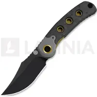 Kizer Cutlery Couteau pliant Pioneer Clip Point, Marble Carbon Fiber & Titanium, DLC