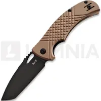 MKM Knives Couteau pliant Ciras - Black Top Shield - G10, coyote tan