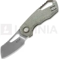 MKM Knives Couteau pliant Isonzo M390 Cleaver, green canvas micarta