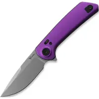 Reate Couteau pliant PL-XF Purple Aluminum, Stonewash