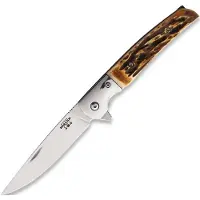 Bear & Son Couteau pliant D2 Stag Bone Rancher