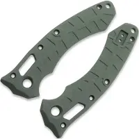 Lex Custom International Handle scales Microtech Amphibiam Ti Scales - Cerakote Charcoal Green