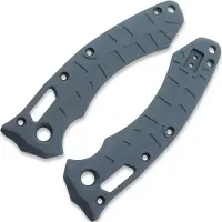 Lex Custom International Handle scales Microtech Amphibiam Ti Scales - Cerakote Blue Titanium