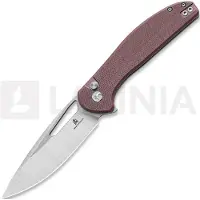 Bestechman Couteau pliant Whalefin - Stonewash + Satin - G10, brun