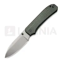 We Knife Couteau pliant Big Banter Green Canvas Micarta