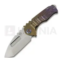 Medford Couteau pliant Genesis T S45VN Tumbled Tanto, Bronze/Violet Fade "Lightning"