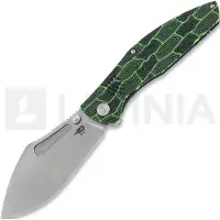 Bestech Couteau pliant Lockness - Stonewash - G10, noir, vert