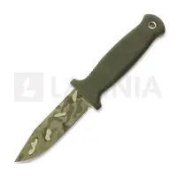 Demko Knives Couteau USA Armiger 4 3V Clip Point Multi-Layer Camo, OD Green