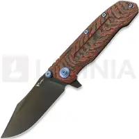 Reate Couteau pliant 9D-V2, Lava Flow Fat Carbon, Black DLC
