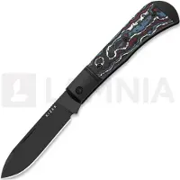 Kizer Cutlery Couteau pliant Trestle D S90V, Black Aluminum & Fat Carbon, DLC