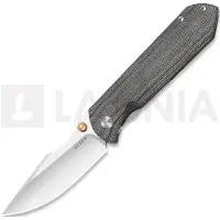 Kizer Cutlery Couteau pliant Harpoon Fold Elmax, Gray Titanium & Black Norplex UltreX, Satin