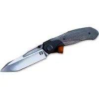 Null Knives Couteau pliant Vandal - Black Micarta