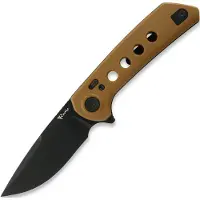 Reate Couteau pliant PL-XF Tan G-10, PVD