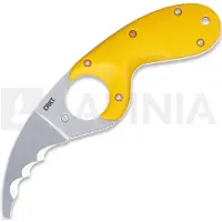 CRKT Couteau Bear Claw, lame à dents, jaune