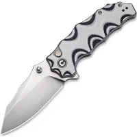 CIVIVI Couteau pliant Natterjack, Milled White & Black G10, Satin