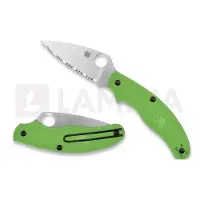 Spyderco Couteau pliant UK Penknife Salt Green LC200N, spyderedge