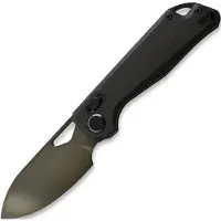 Kunwu Knives Couteau pliant Pulsar XL - DLC - Carbon Fiber, noir