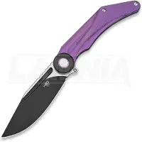 Bestech Couteau pliant Seraph - Blackwash + Satin - Titanium, pourpre