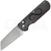 Straight Line Couteau pliant Rox - Stonewashed - Brown Burlap Micarta
