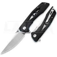 Bestech Couteau pliant Eye of Ra - Satin + Stonewash - G10, noir