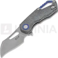 MKM Knives Couteau pliant Isonzo M390 Hawkbill, black canvas micarta