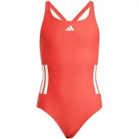 Adidas Maillot de bain de sport '3-Stripes C-Back Swimsuit' melon / blanc